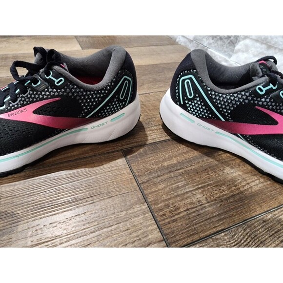 Brooks Women's Ghost 14 Black Pink Running Shoes Sneakers Size 7 B 1203561B013 - Picture 10 of 11
